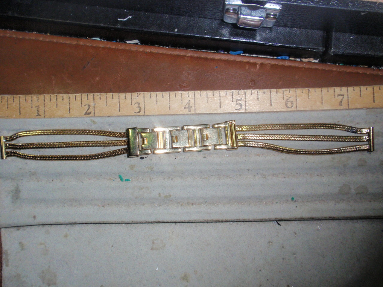 New~ 11.8mm width ~ 6″ to 7.5″ Goldtone S/S mesh cord Lady watch Band #HB 356
