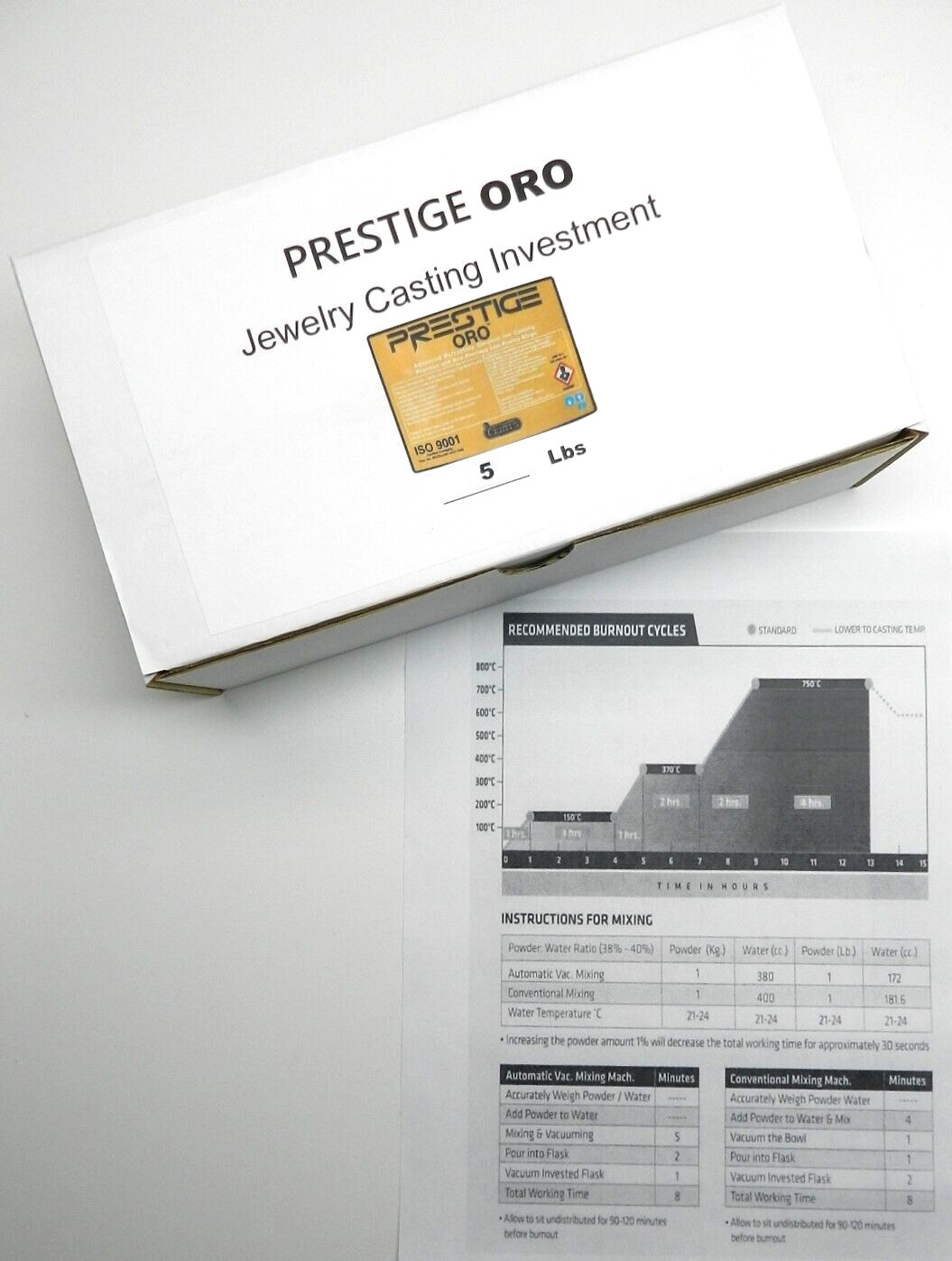 Jewelry Casting Powder Investment Jewelry Making Gold & Silver 5Lbs Prestige ORO