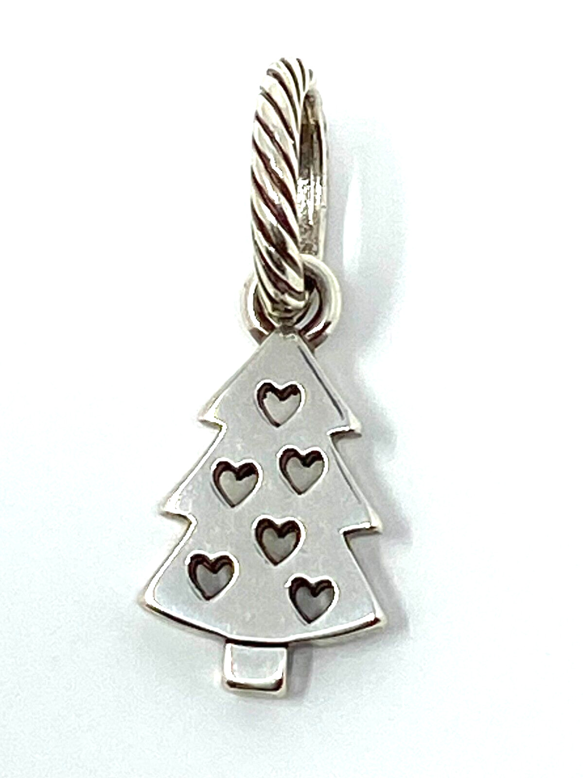 Brighton Christmas Tree Hearts Charm, Silver Finish JC3630, New