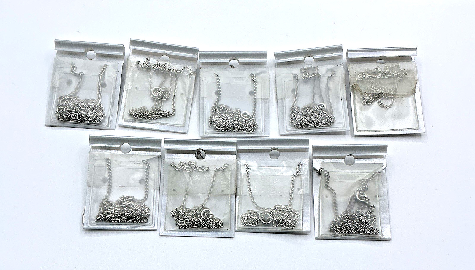 Vtg Silver Tone 18” Necklace Lot of 9 Hand Crafted In USA Cross Wing Snake Gift