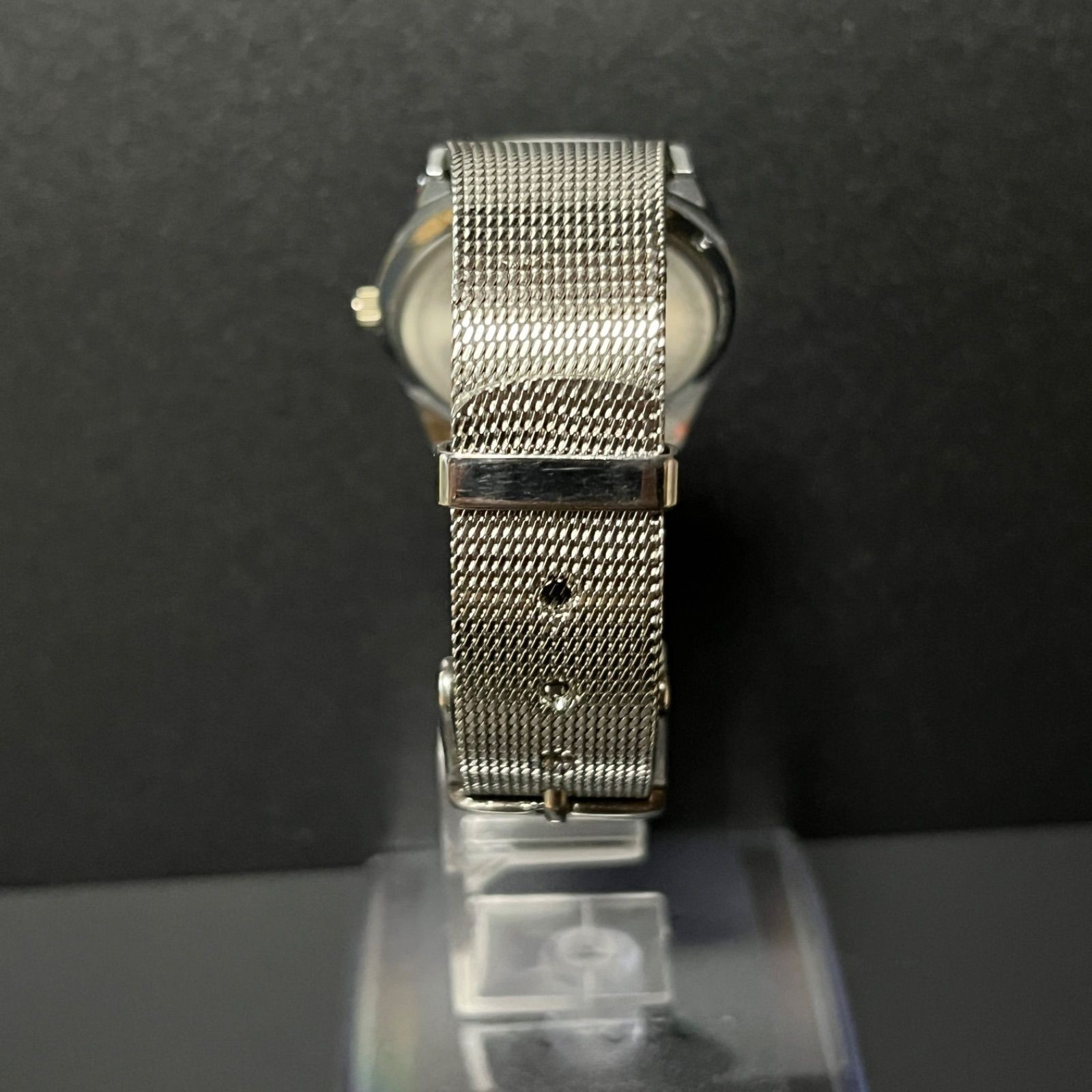 Operational Item CRATER CITIZEN QZ silver oval wristwatch CITIZEN Y2K