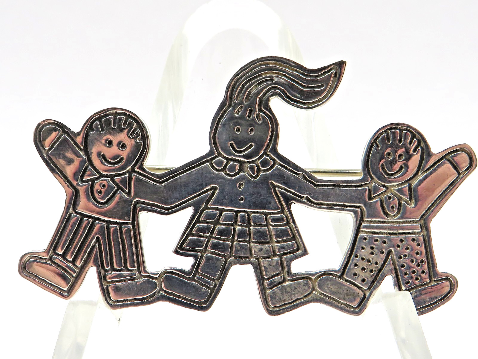 VINTAGE MEXICO 925 STERLING SILVER EFS “Save The Children” BROOCH – .26ozt**