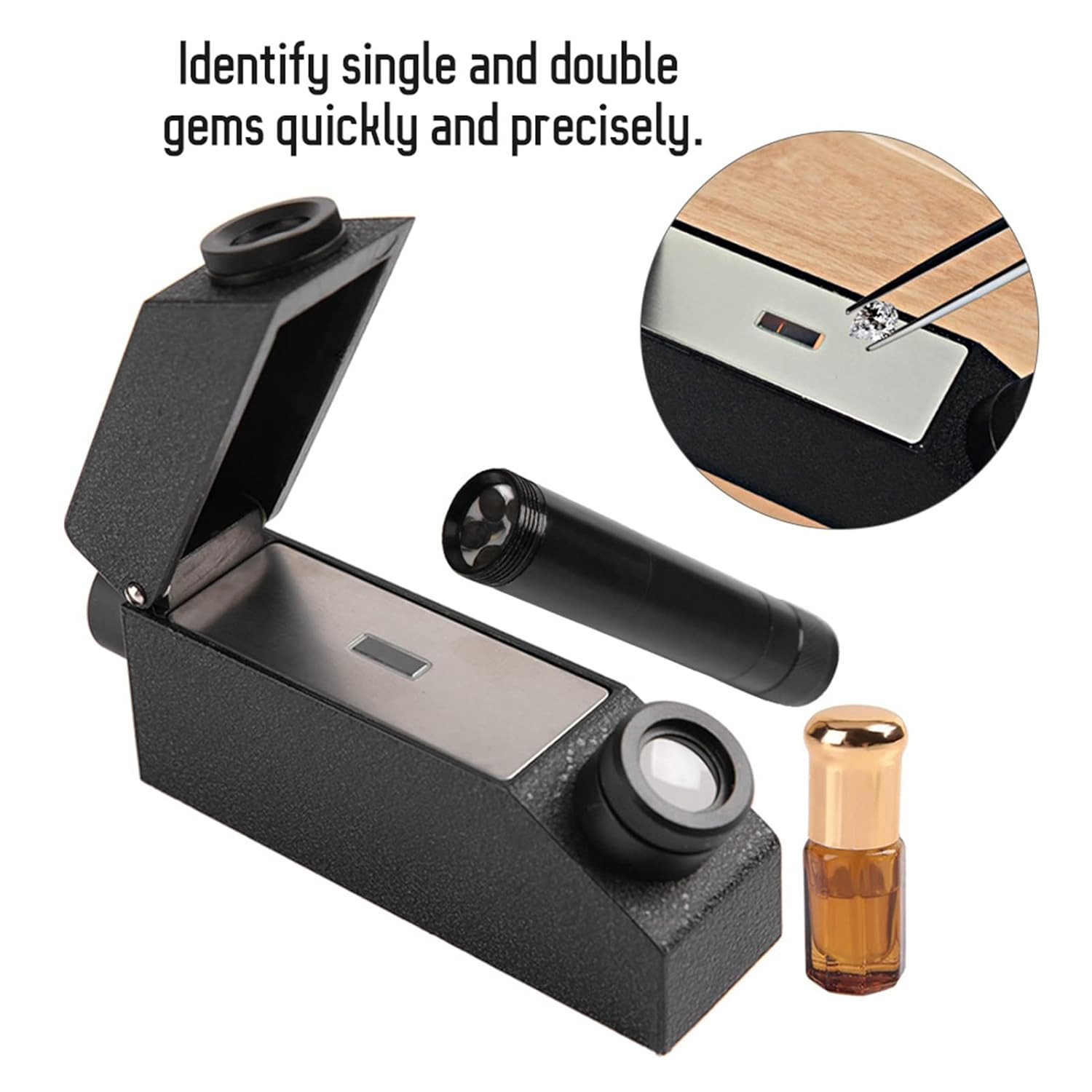 RHG181 Diamond Tester 1.30-1.81 Jewelry Refractometer Portable Gem Tester for Al