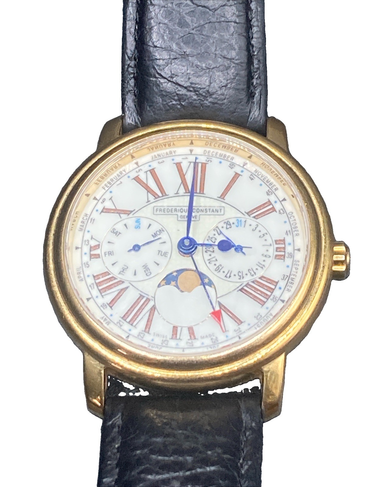 Frederique Constant FC270X3P4/5/6 Moon Phase 38mm Quartz Men’s Watch – For Parts