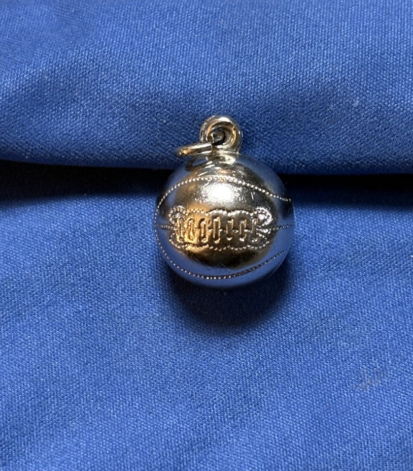 VTG Sterling Silver .925 Basketball Charm/Pendant Shiny! FREE SHIPPING