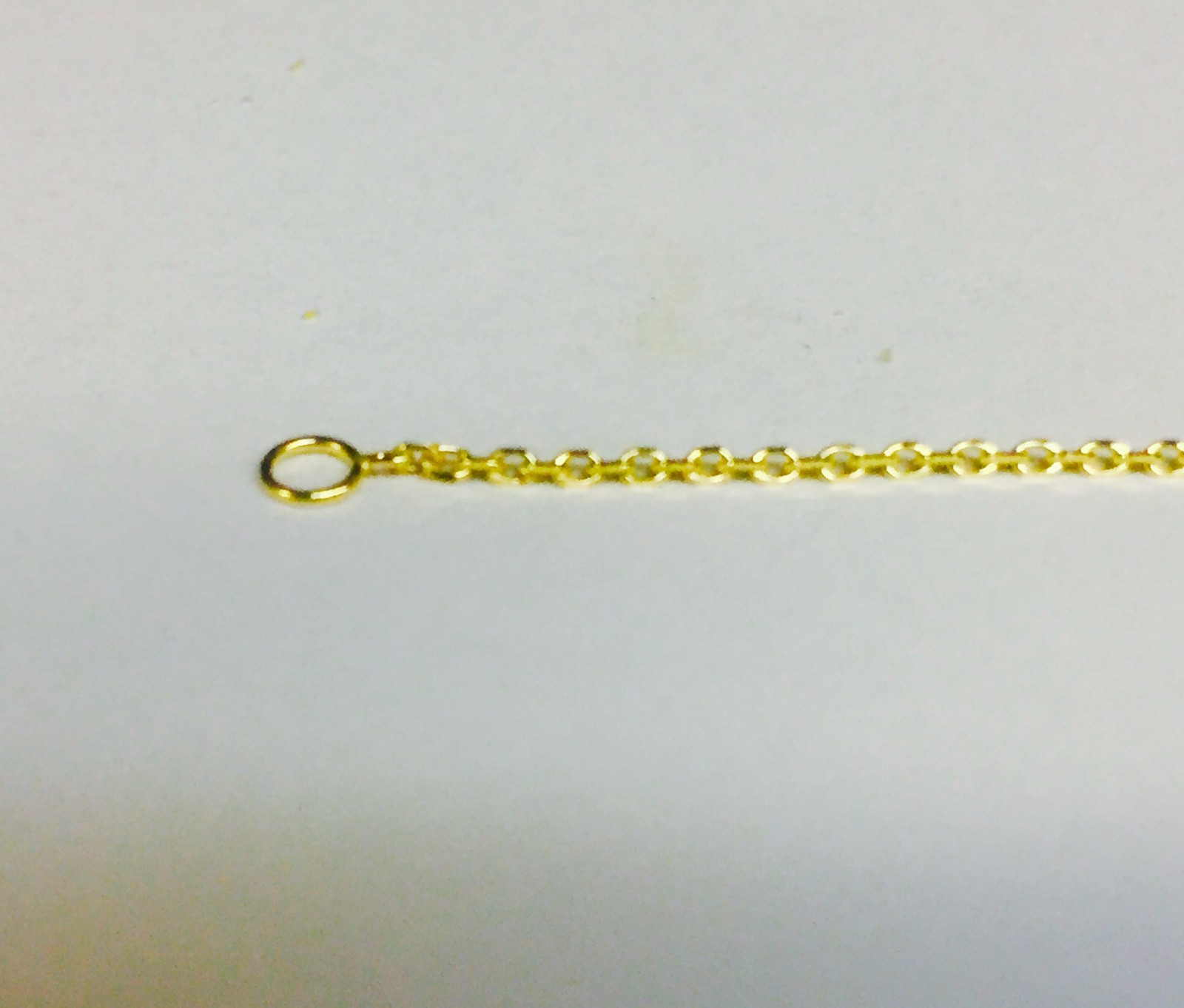 14k Yellow Gold 16″ Solid Cable Link Pendant Chain/Necklace 1.1 mm 1.4 Grams
