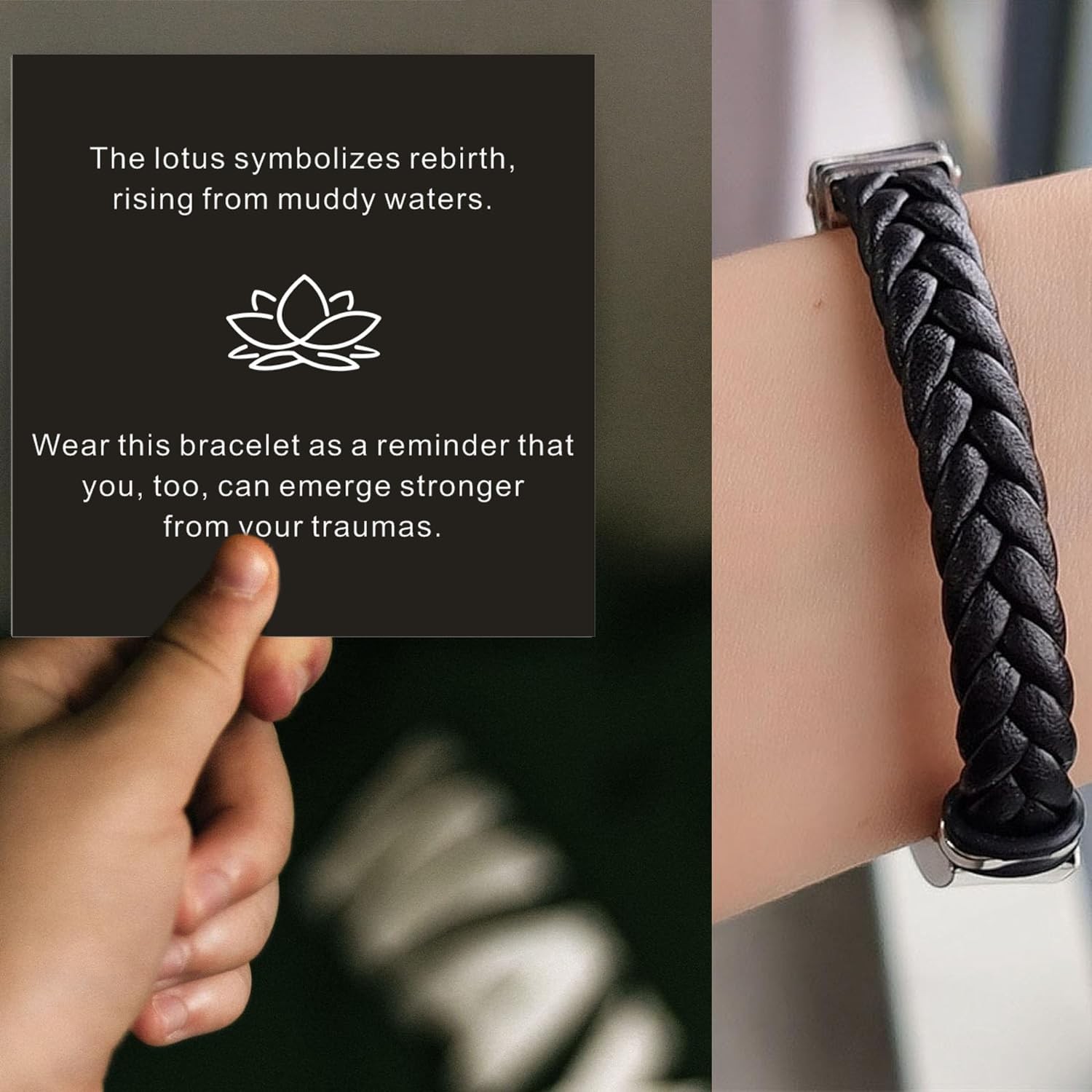 Inspirational Bracelet for Man Woman,Let Them Leather Bracelet Black Braided …