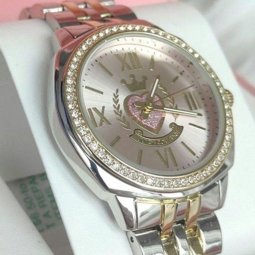 Juicy Couture Women’s Watch Pave Set Jubilee Bracelet Sparkling Quartz Watch Cut