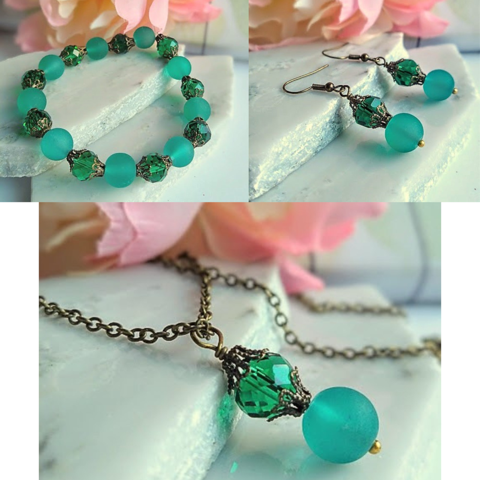Handcrafted Sea Glass Necklace, Antique, Gift For Her, Beach Jewelry