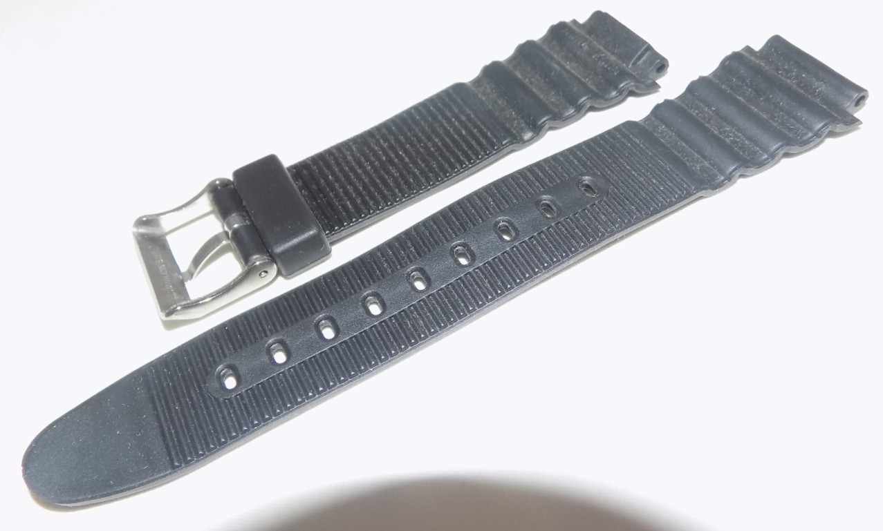 8 3/8″ 183mm Length Black Water Resistant Sport 18mm Watch Band Fits Digital LED