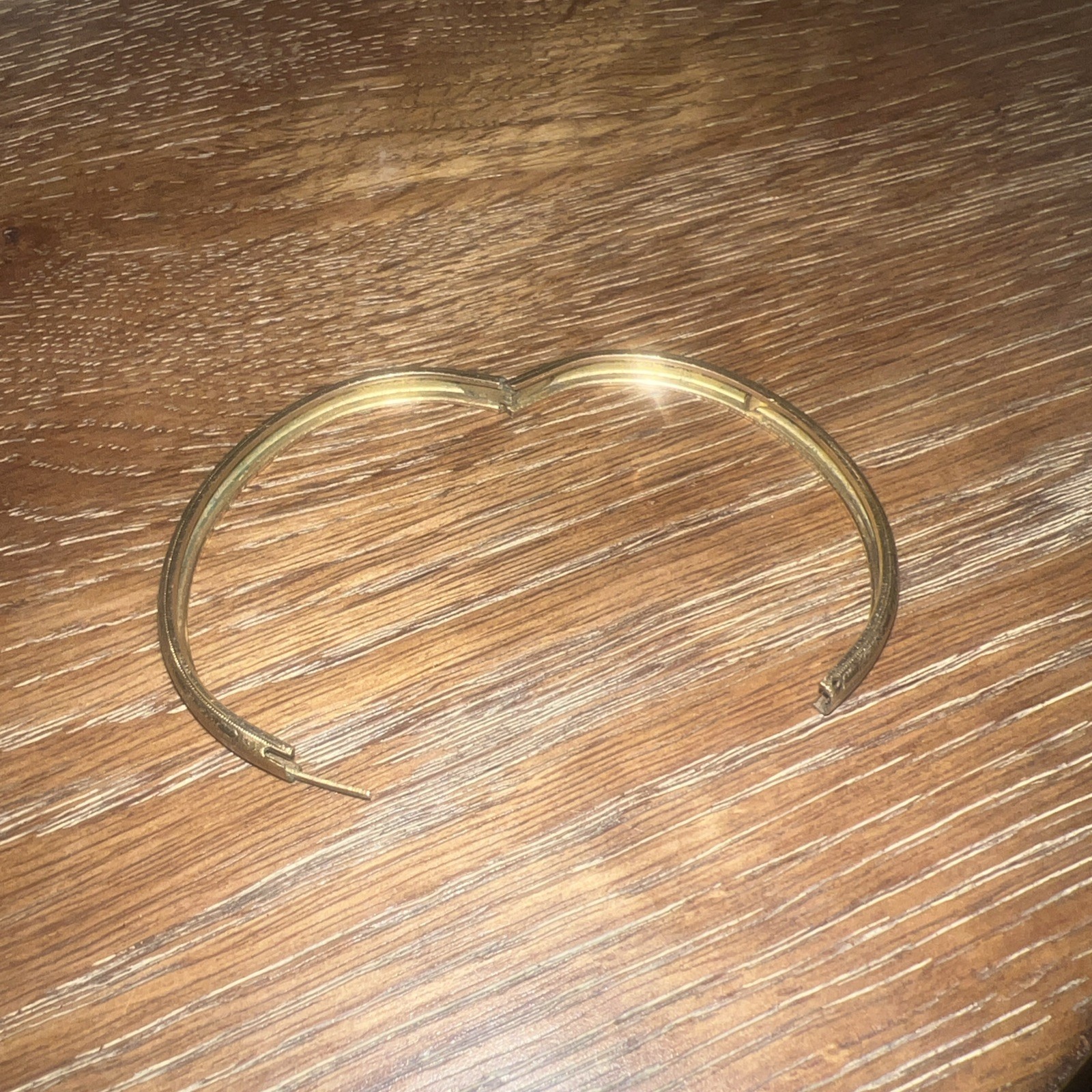 L.M.F.G. CO CUFF BANGLE 12K GOLD FILLED 2″ X 1 7/8″ FITS 5 3/4″ WRIST – OFC-Q