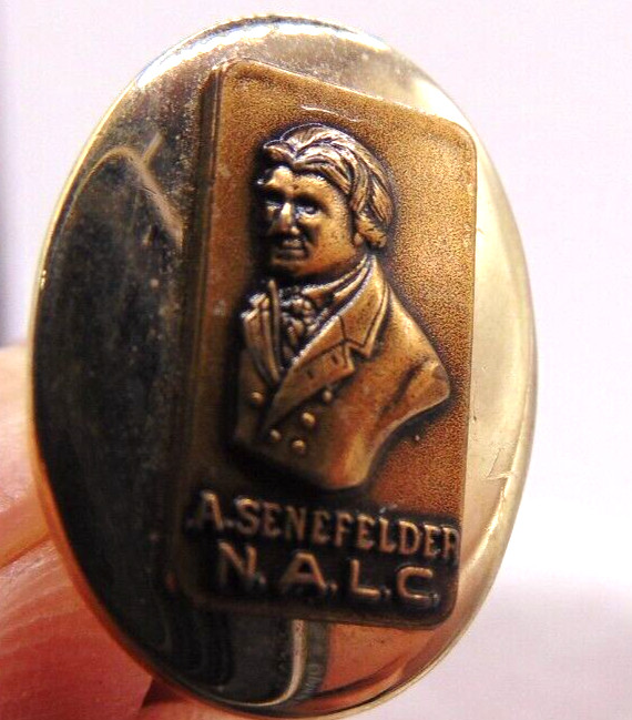 VINTAGE A SENEFELDER NALC NATIONAL ASSOCIATION OF LITHO CLUBS CUFFLINKS N.A.L.C