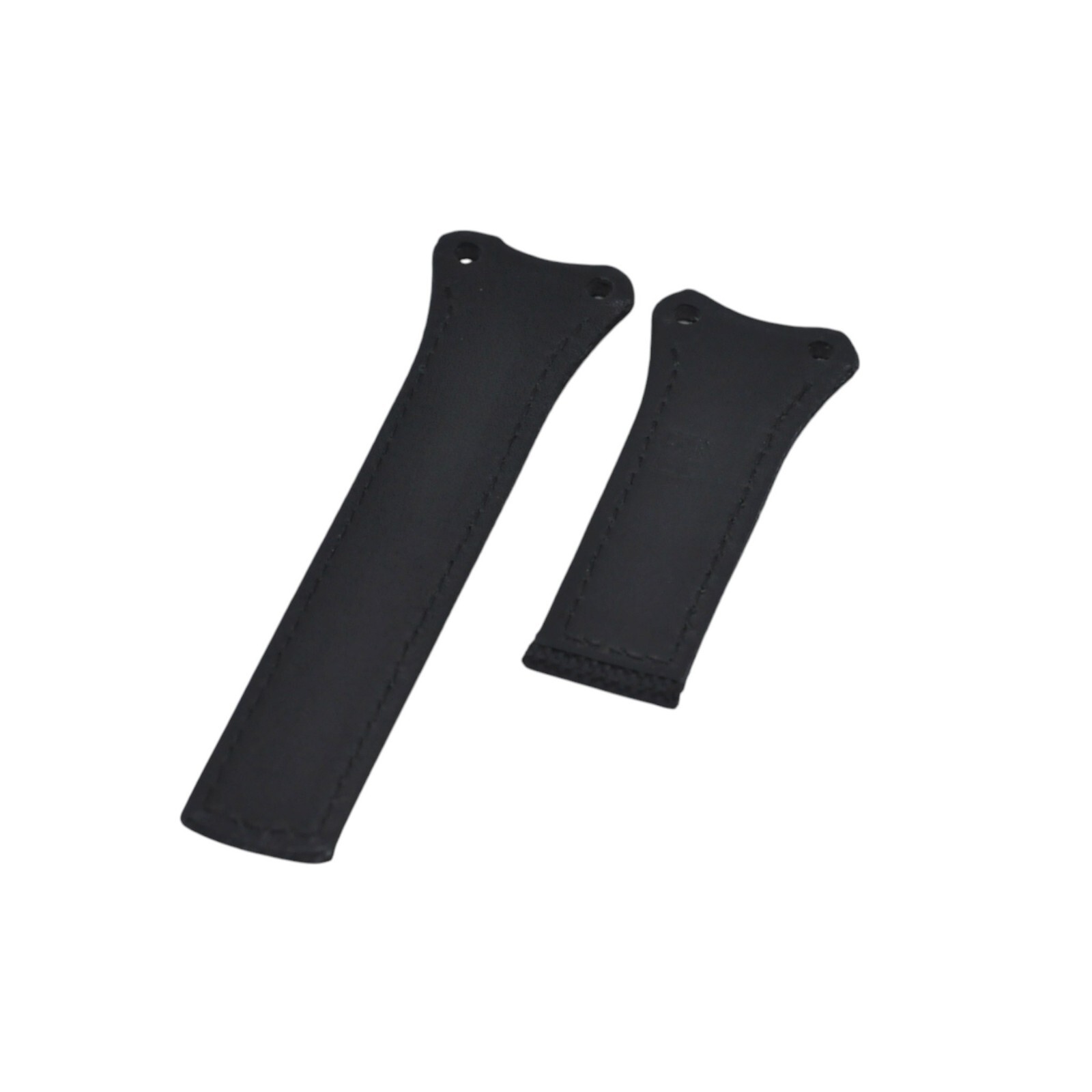 30mm Black Leather Watch Strap For Tag Heuer McLaren Mercedes
