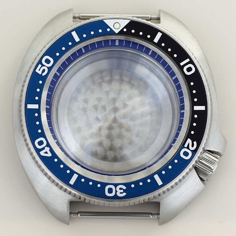 44mm Turtle Mod Stainless Watch Case Fit 28.5mm Dial For Seiko NH35 NH36 NH38