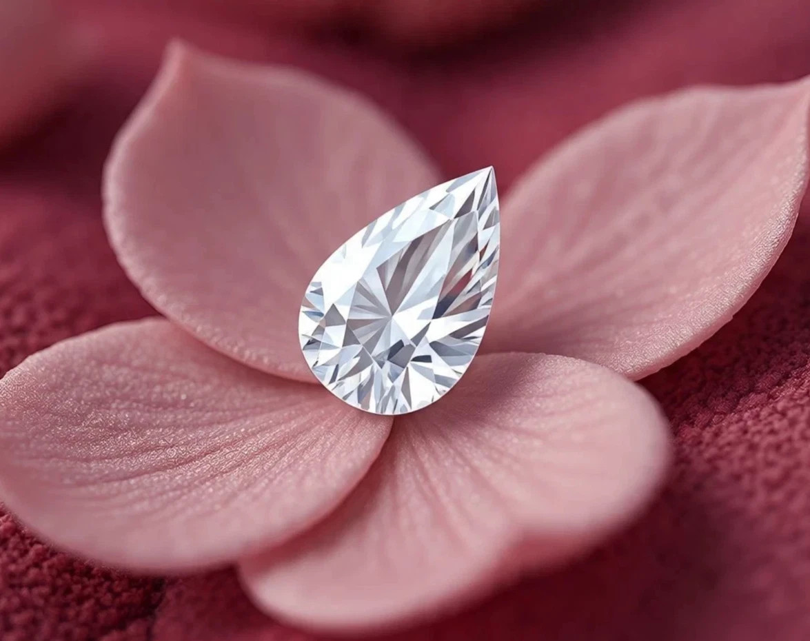 2.50 CT Natural White Diamond Pear Cut 8×10 mm VVS1 D Grade IDGL Certified