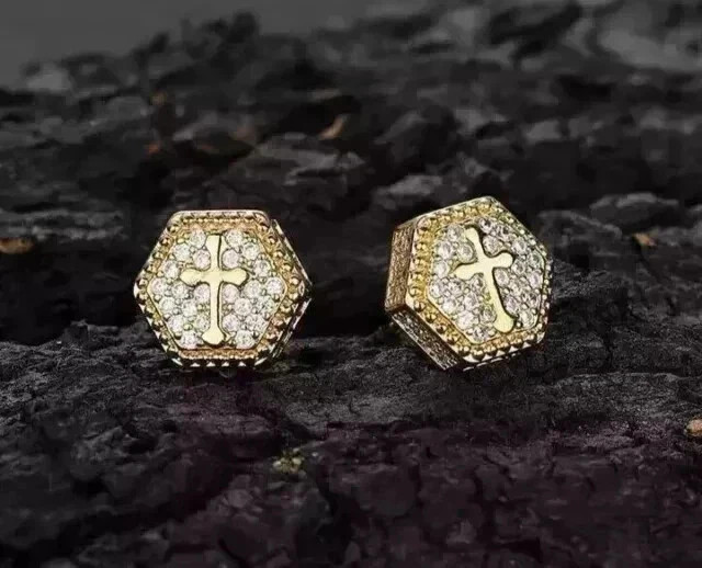 Men’s Engagement Stud Earrings Round Cut Simulated Diamond 925 Starling Silver