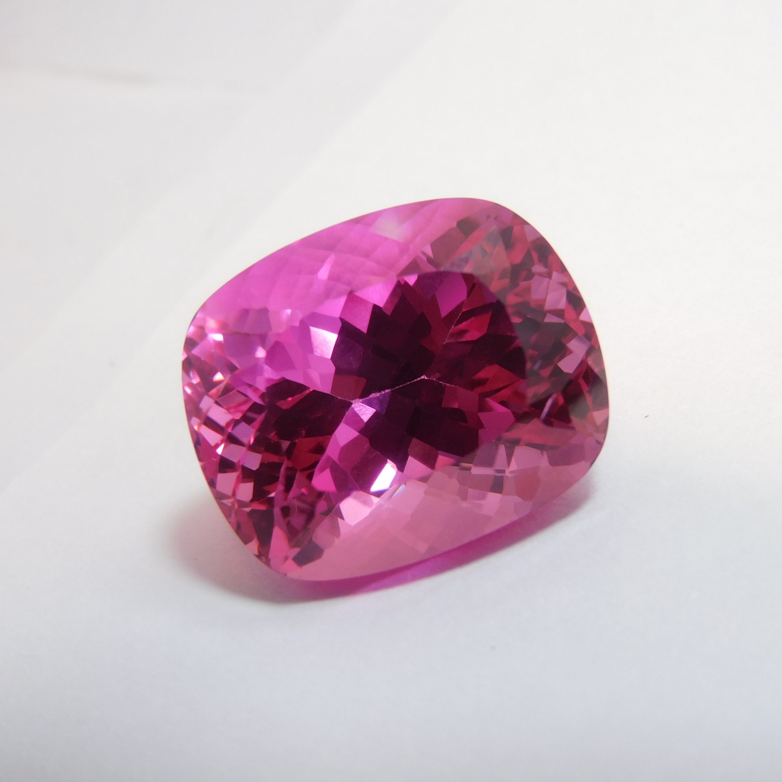 CERTIFIED Natural Pink Sapphire 26.25 Ct Enhanced Loose Gemstone Cushion Cut