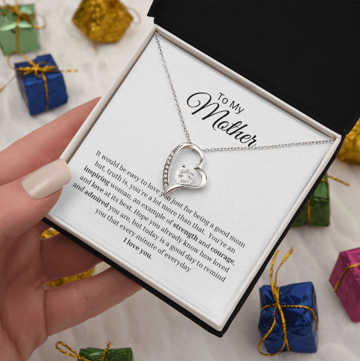 To My Mother: Forever Love Necklace – Tell her anytime how much you love her