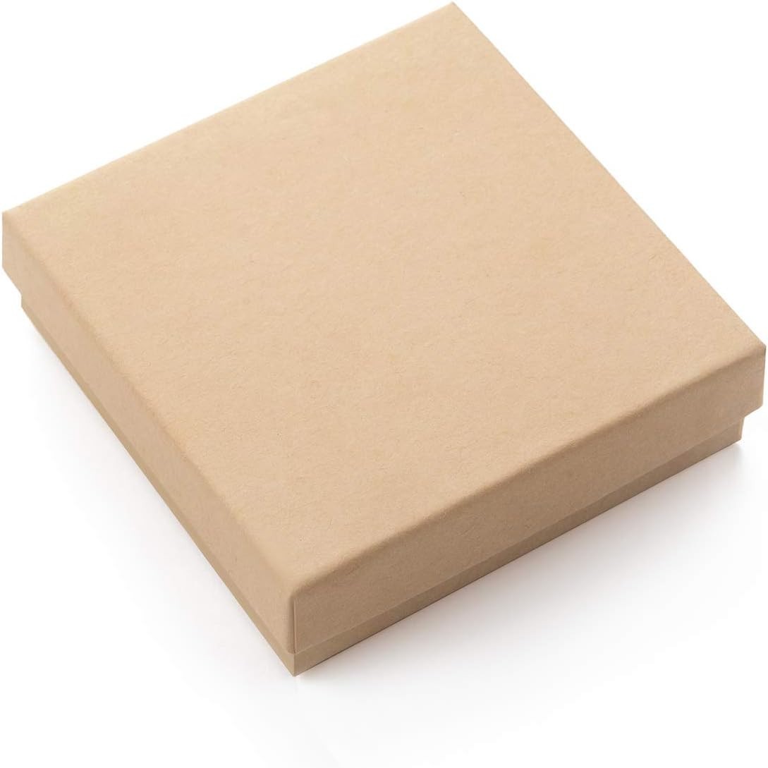 96 Rustic Jewelry Gift Boxes – 3.5×3.5×1 Inch, Perfect for Crafting & Gifting