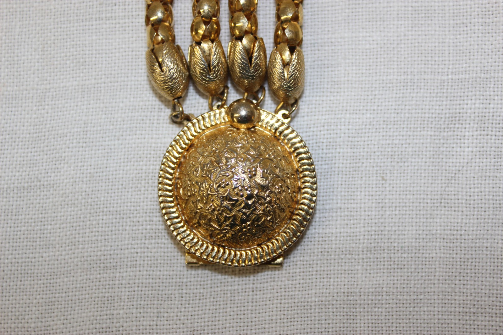 Vintage Hobe’ Multi-Strand Necklace Gold Tone Hobe 4 Strand