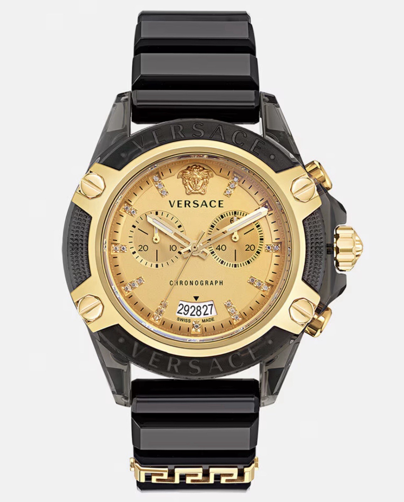 Last One Exclusive VERSACE Icon Active Diamond & 18K Gold Ed. Chrono $1,945.00