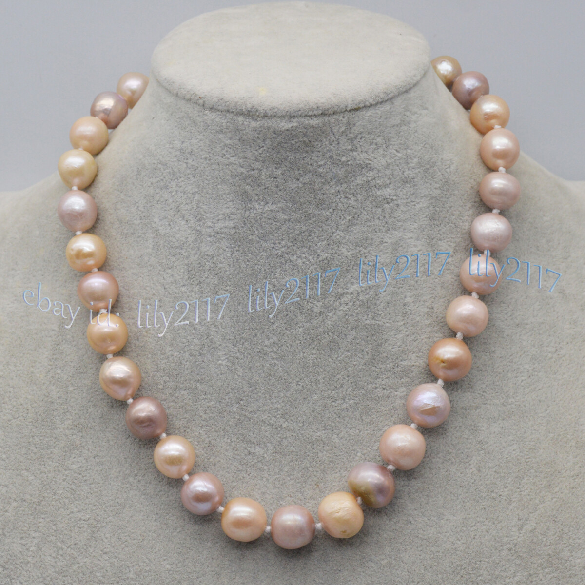 Natural Pearl 12-14mm Rare Multicolor Baroque Keshi Edison Pearl Necklace 14-48′