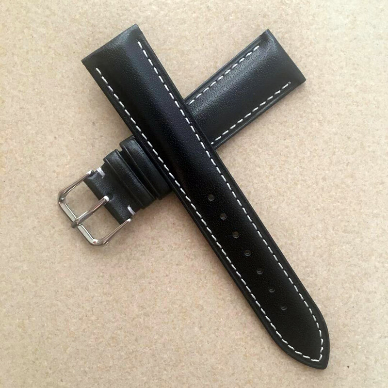 Watch Band Calf Genuine Leather Watch Strap Belt Wristwatch Band Brown 16-24mm