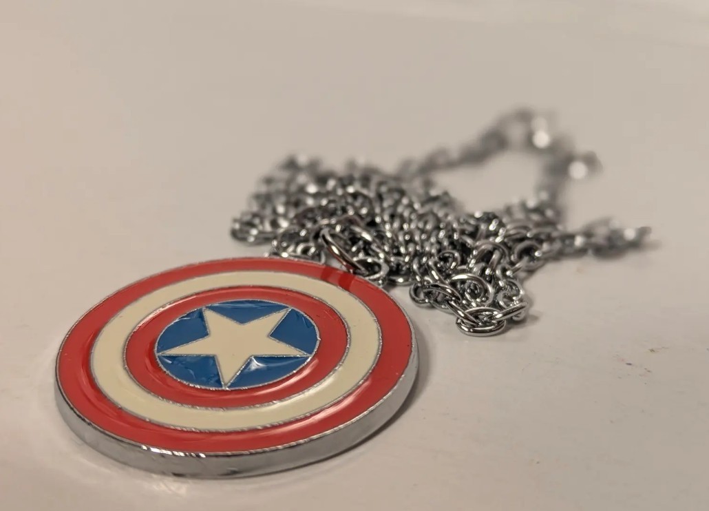 Captain America Shield Necklace Marvel Pendant Chain Superhero Jewelry