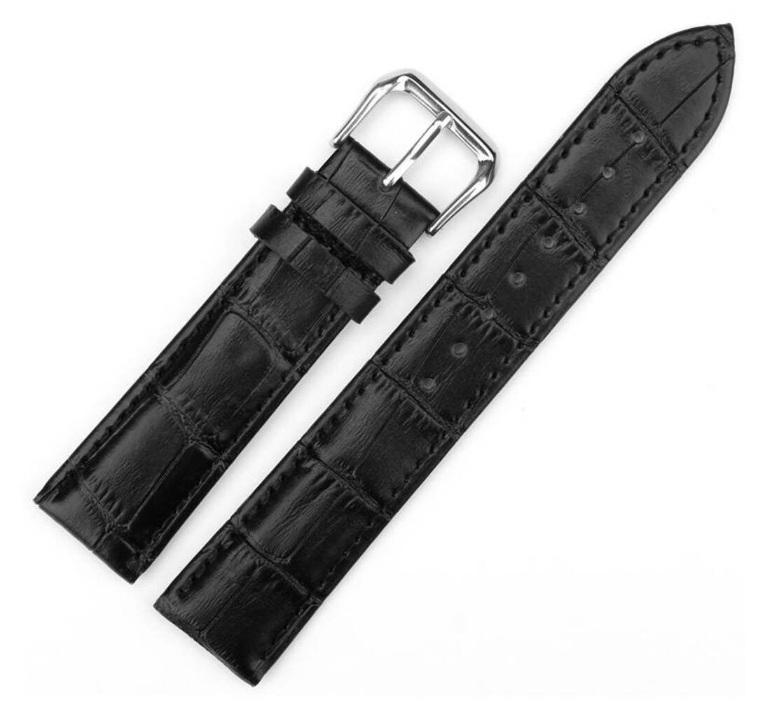 Black Croco Leather Watch Band Strap Fits Invicta Pro Diver 37mm 8932 8932OB #41