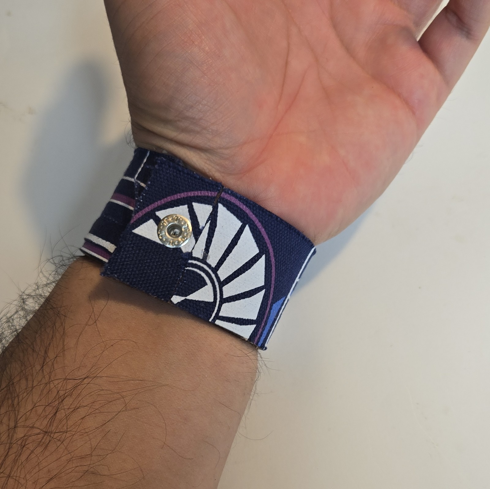 GPU Themed Novelty Leather /Fabric Bracelet, Snap Closure