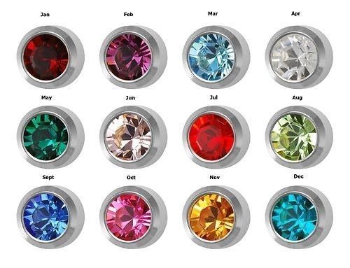 Birthstone Options Surgical Stainless Steel Ear Piercing RD3.0mm Stud Earrings