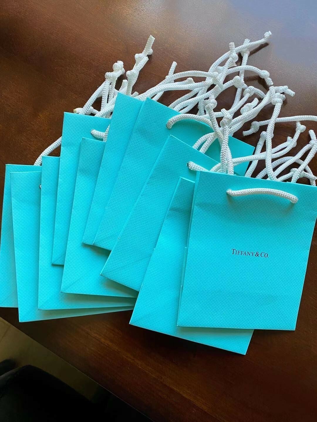 10pc Tiffany & Co. Packaging Empty Signature Blue Gift paper Bags