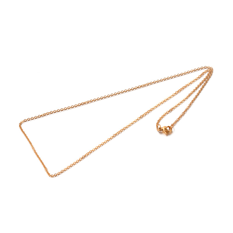 10pcs Golden 304 Stainless Steel Cable Chain Necklaces Finding 17.7″(45cm) 1.5mm