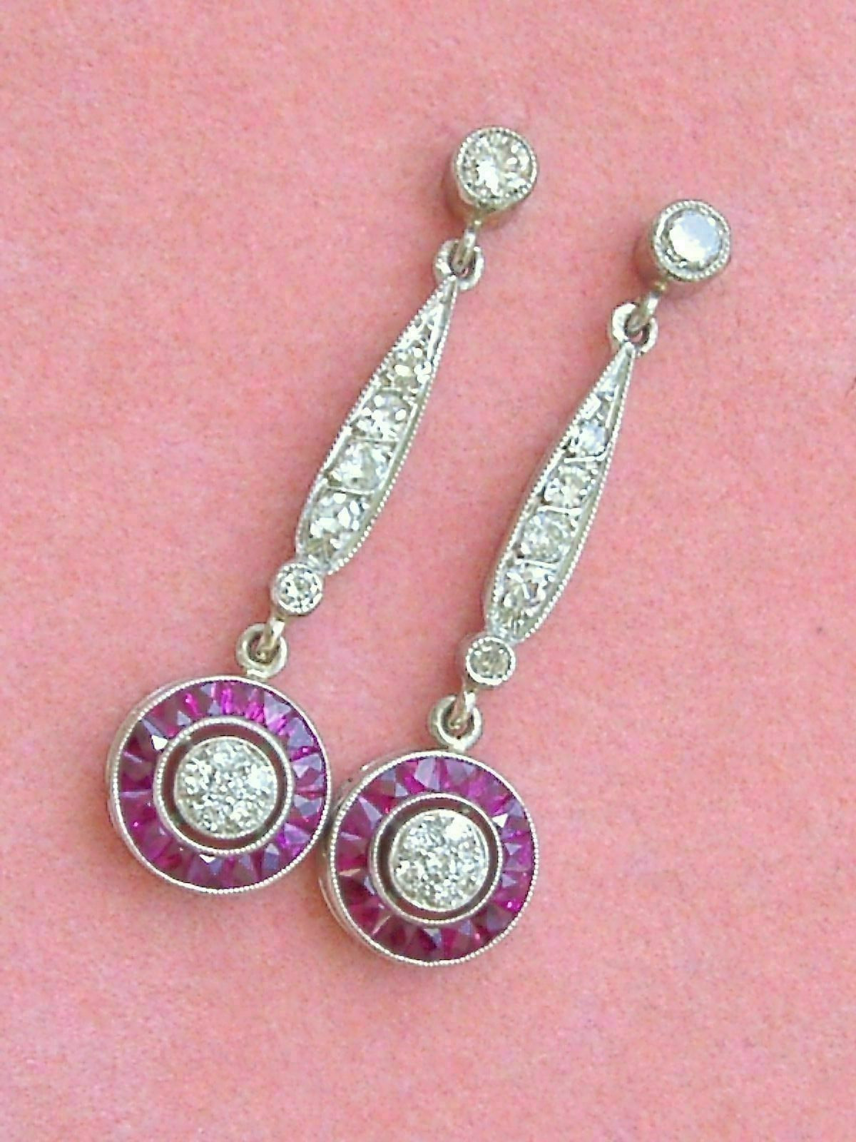 2Ct Round Cut Simulated Diamond Drop Stunning Earring In 14K White Gold Plated