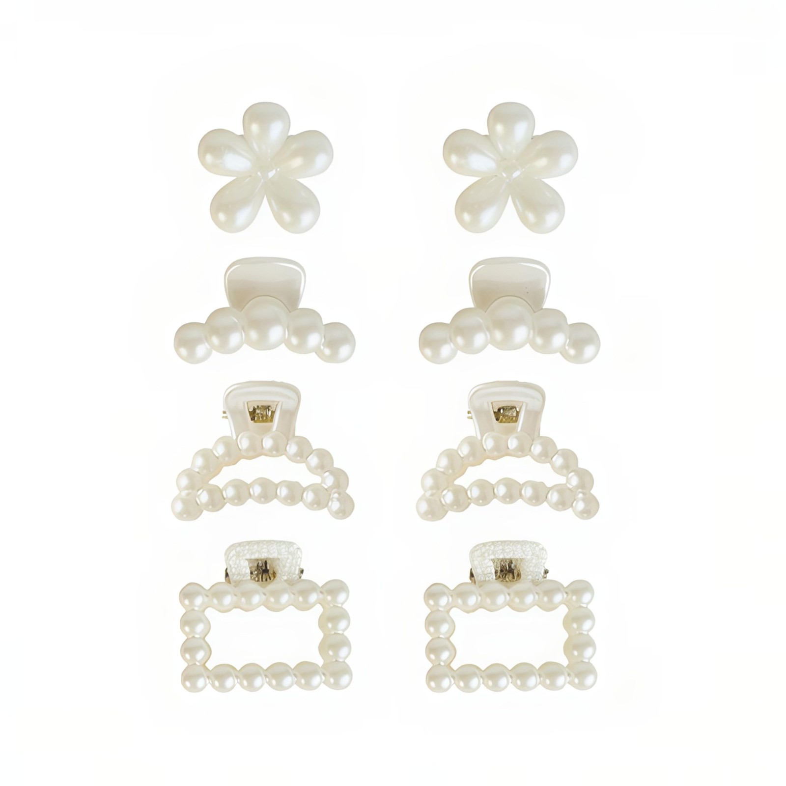 8 Pcs French Mini Pearl Hair Clips for Women Girls Resin Cute Claw Clips Non …