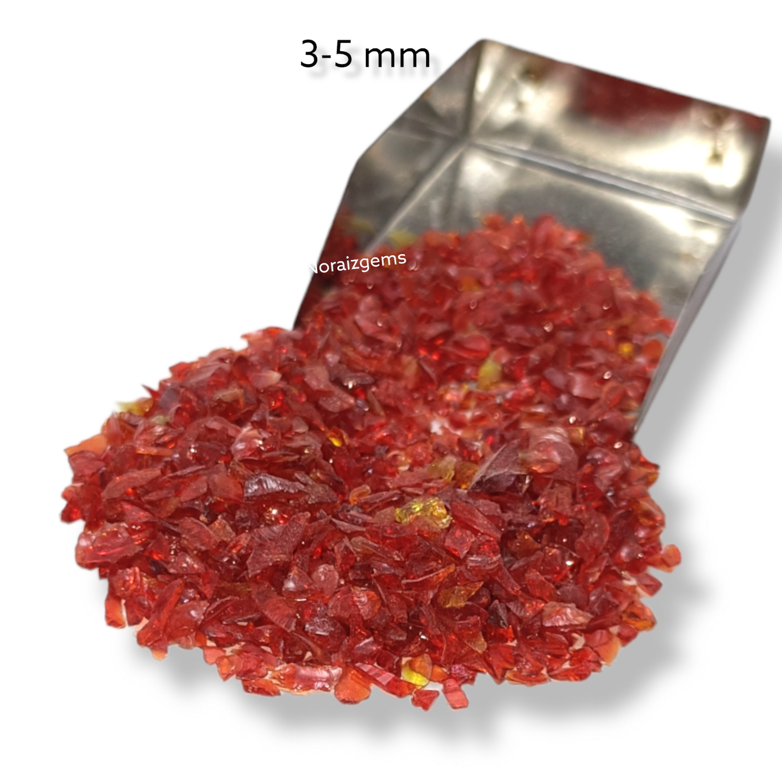 Crushed Orange Hydro Quartz Gemstone Coarse For Woodworking, Ring Inlay, Resin