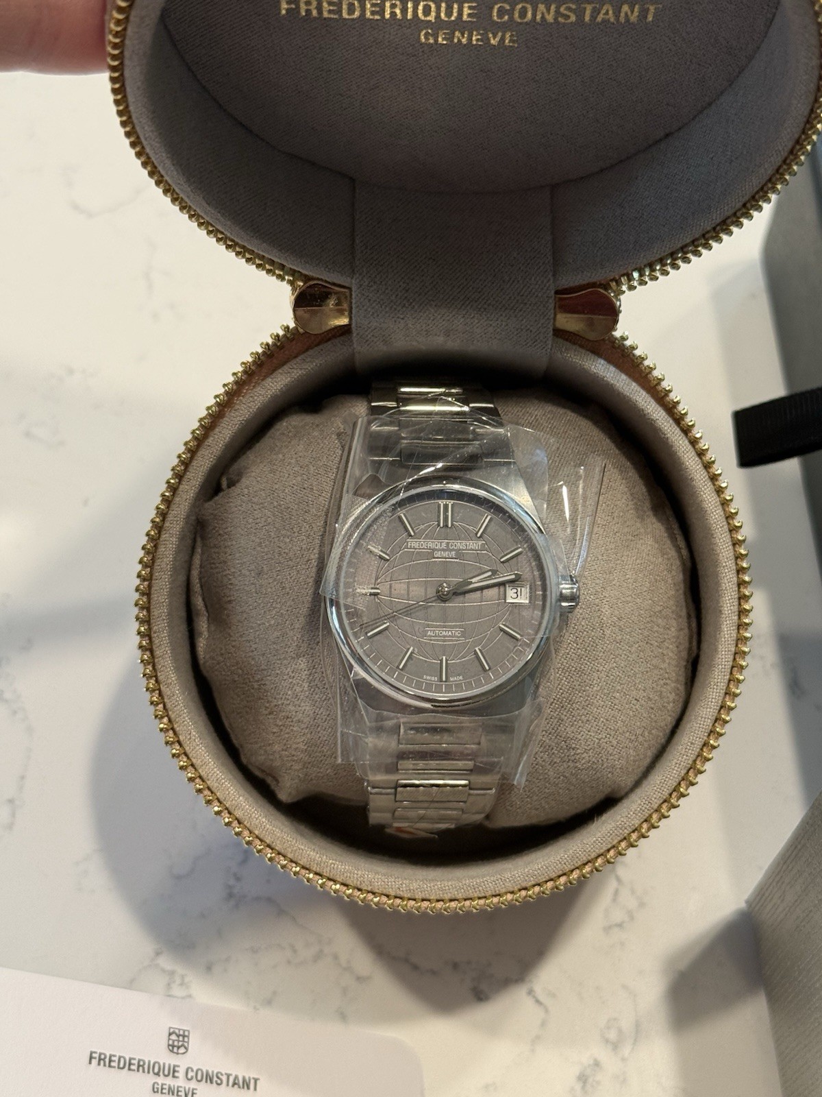 Frederique Constant 34mm Ladies Swiss Automatic Highlife Silver-Tone Watch