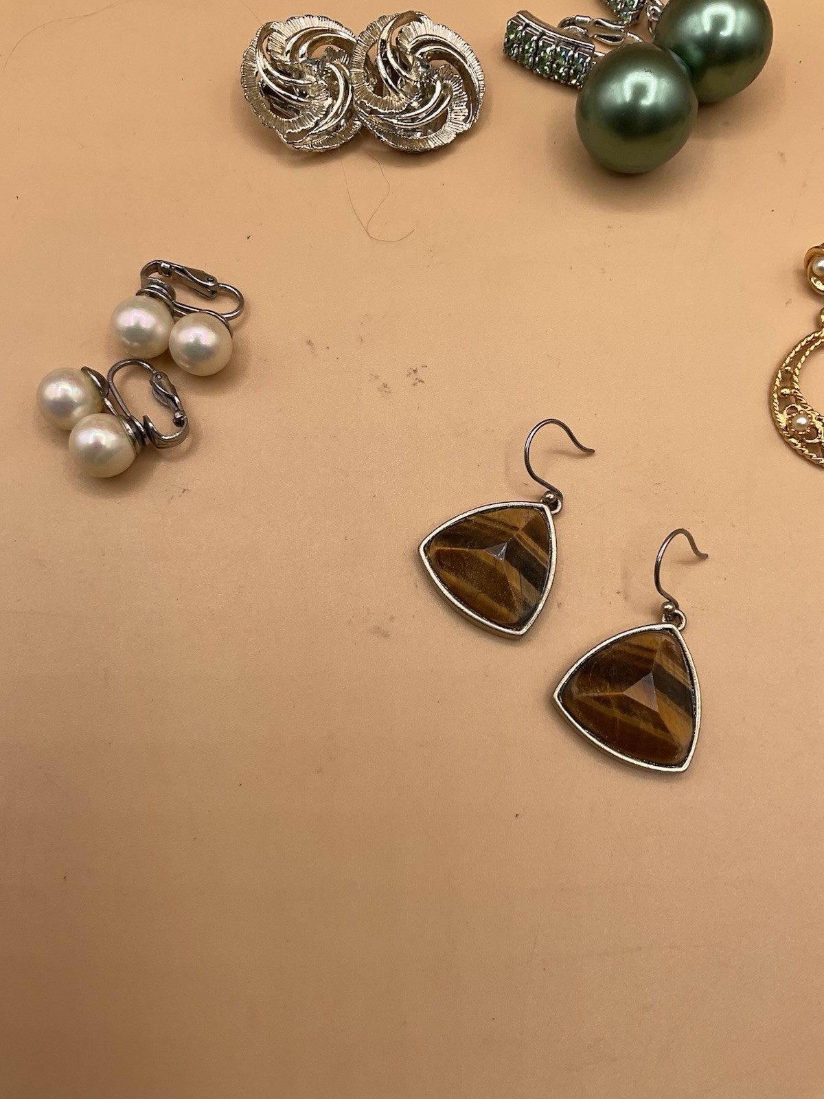 lot of 16 earring sets and 2 rings