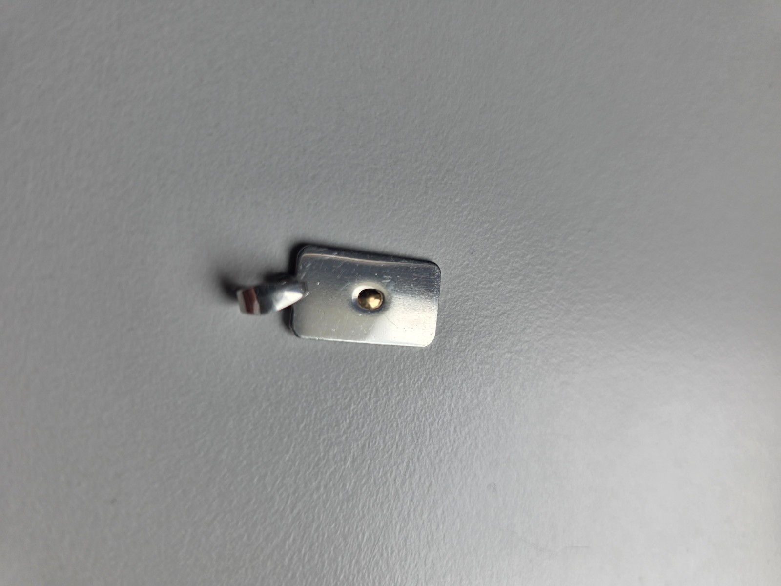 Genuine 925 Silver Pendant Rectangular Gold Inlay Mvx Hallmarked Minimalist