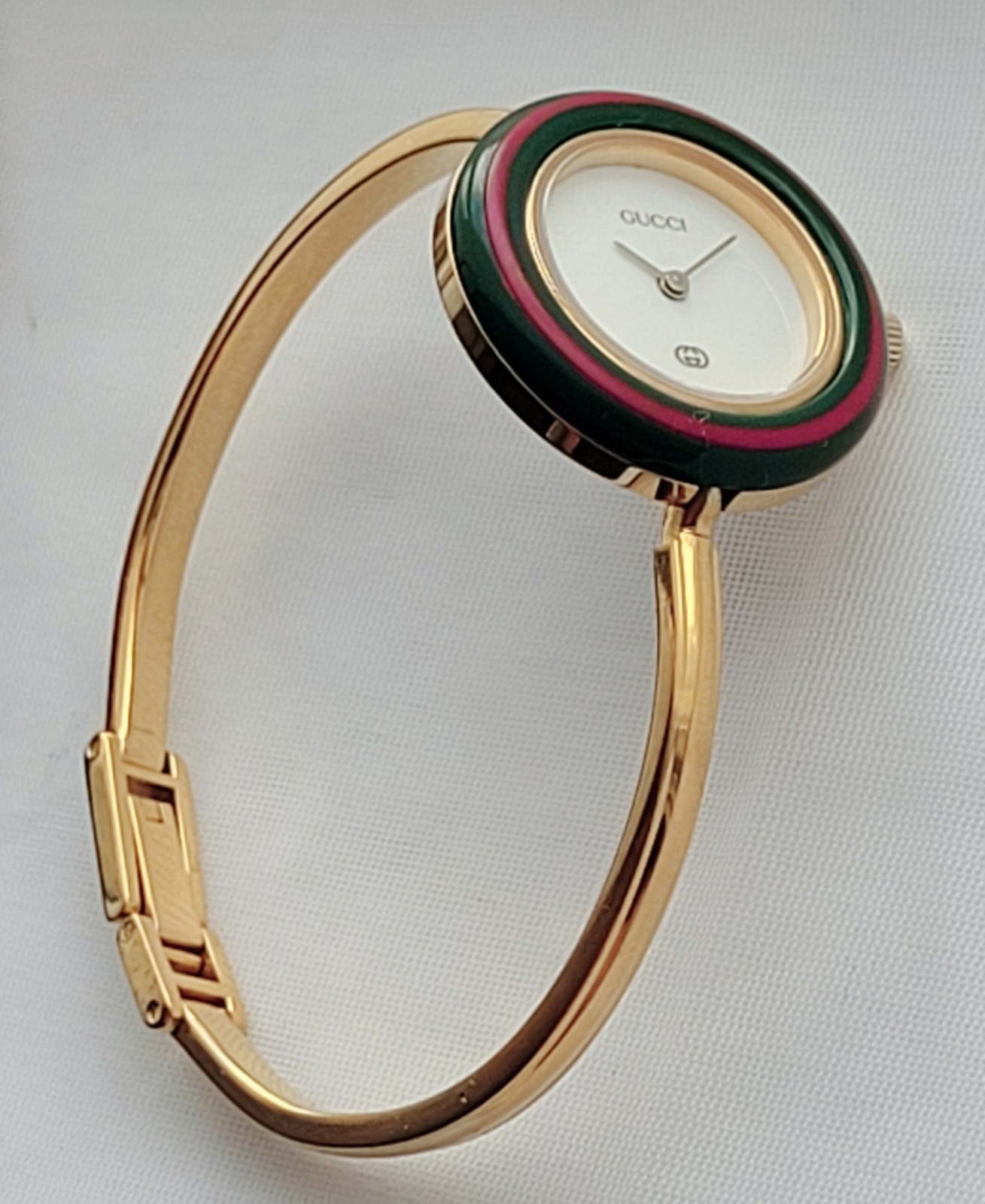 Gucci 1100-L Ladies💃Bangle Watch,Authentic,Scratch Free Crystal,Excellent,6″