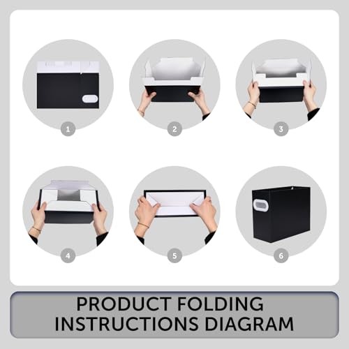 Hanging File Organizer, Cardboard File Folder Letter Size – 2 Packs Brown