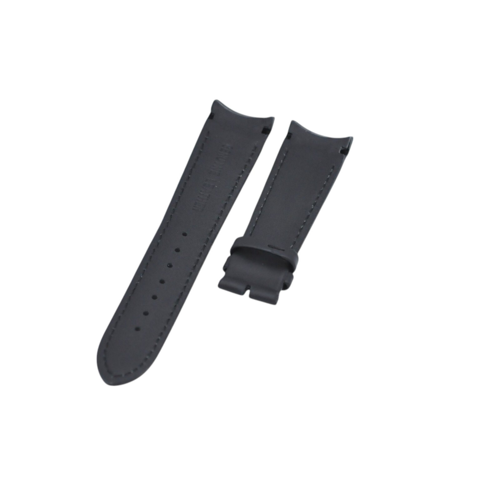Sportura SNAE69P 21mm Black Leather Watch Strap For Seiko