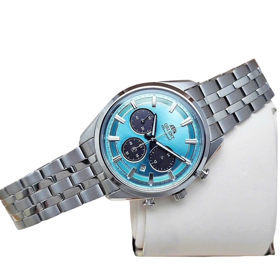 Orient Stretto Sapphire Crystal Blue Dial Chronograph RN-TX0304L Men’s Watch