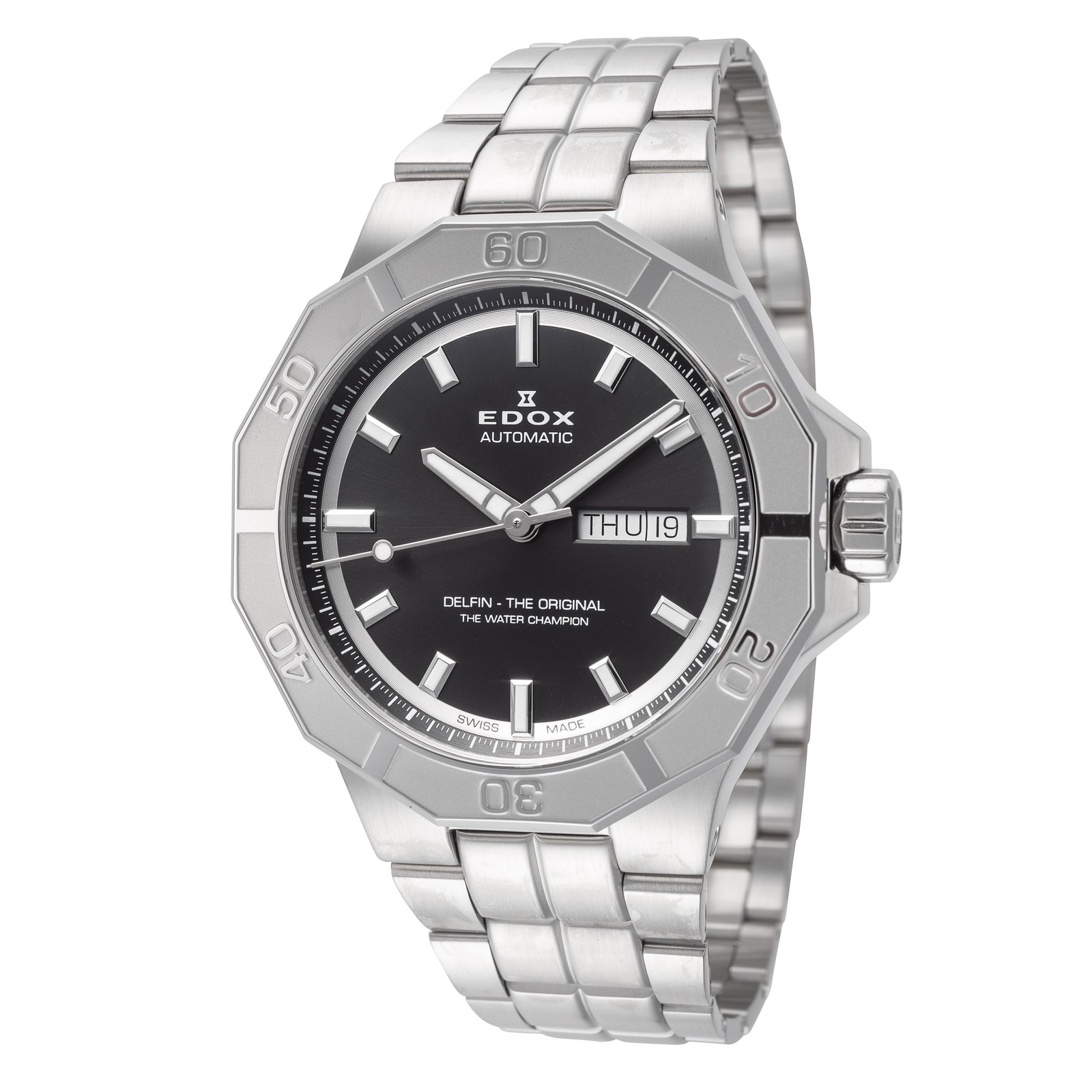 Edox Men’s Delfin The Original 43mm Automatic Watch 88008-3M-NIN
