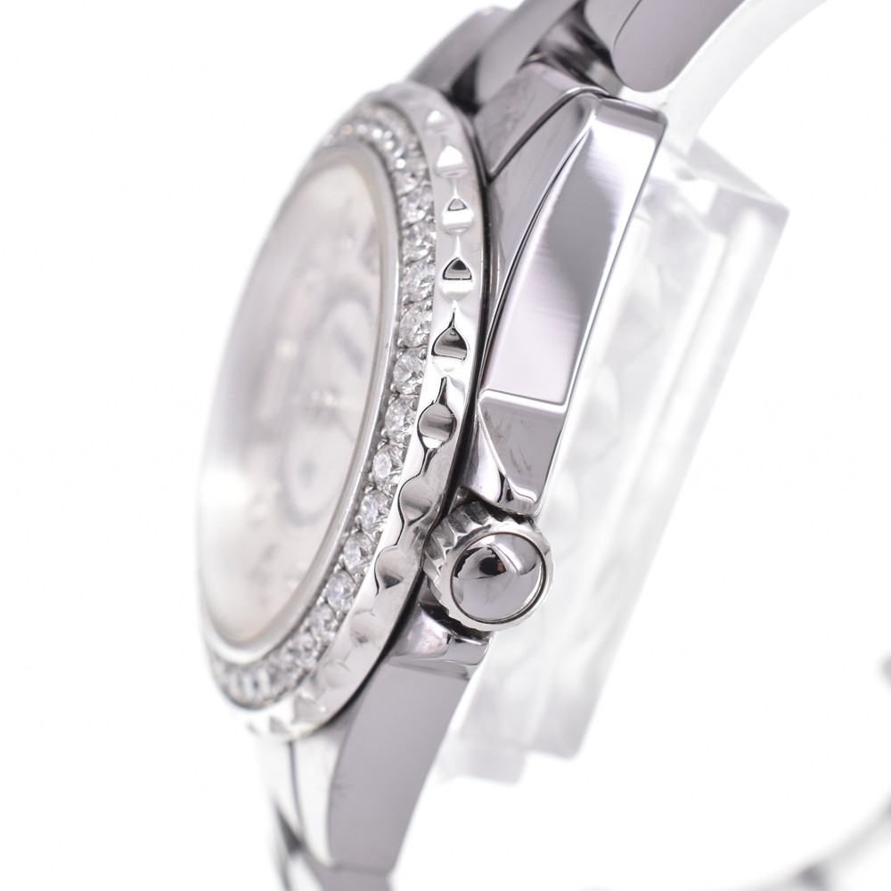 CHANEL J12 H3402 diamond Silver Dial Quartz Ladies Watch E#146466