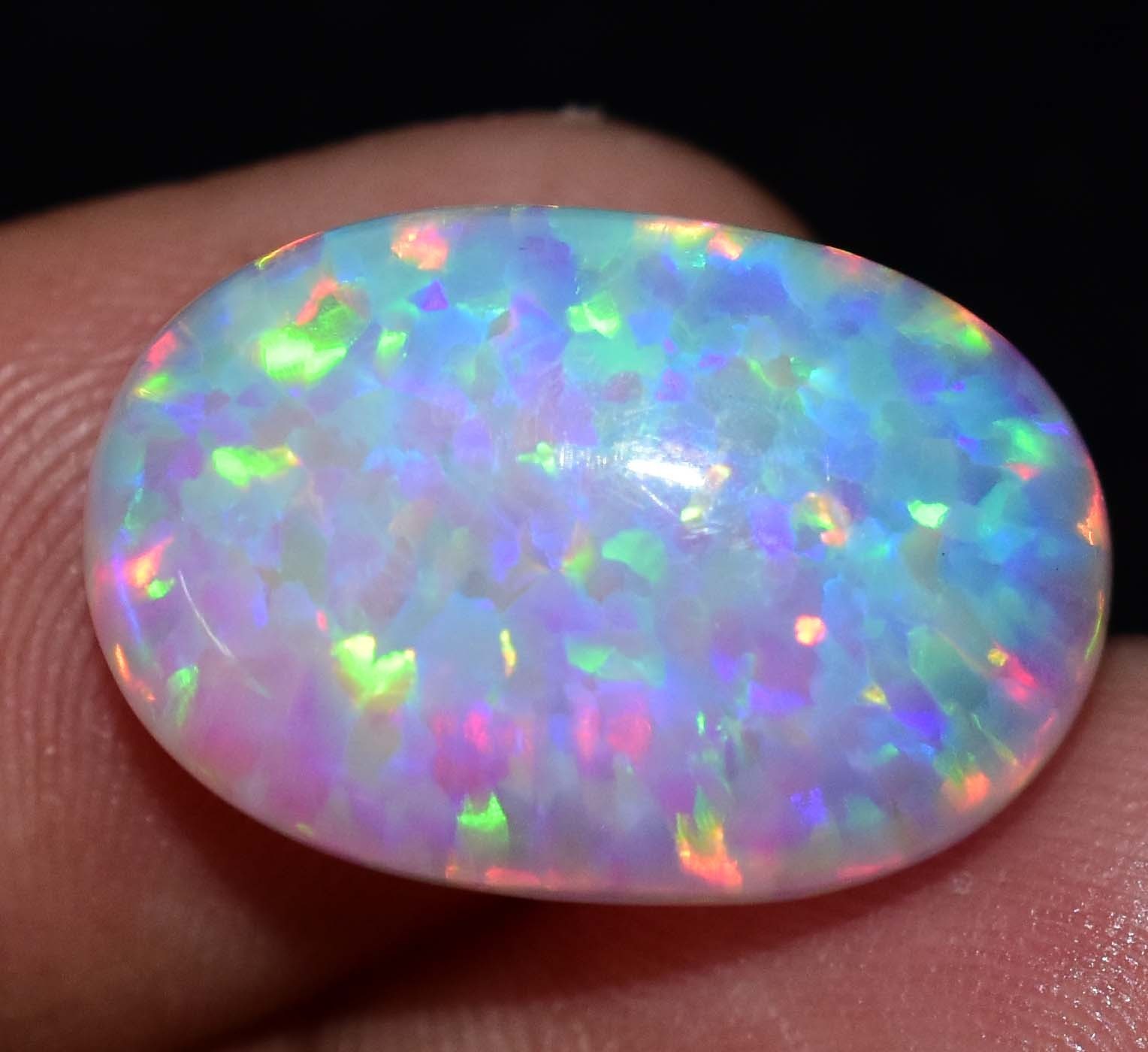 Natural Ethiopian Fire Opal 10.70 CT AGL Certified Play Of Color Loose Gemstone