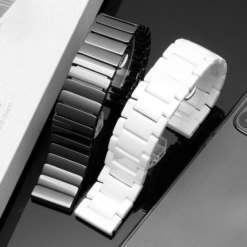 Waterproof Ceramic Watch Band Strap 14 15 16 17 18 19 20 21 22mm with Tools