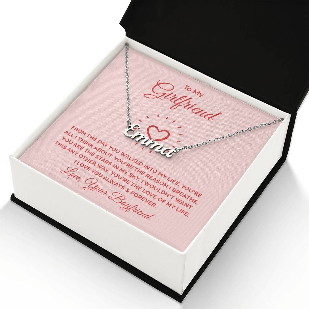 Personalized Name Necklace Gift for Girlfriend Romantic Custom Jewelry