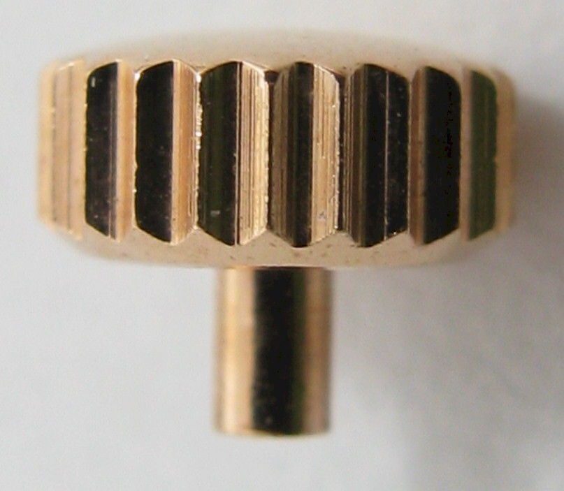 Crown with long post for Watch in rose gold plated 5.4 mm fit stem 0.9 mm tap 10