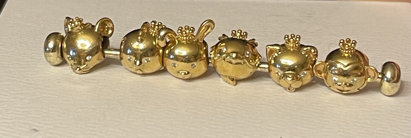 AUTHENTIC PANDORA Collection 6 Charms: Rat, Rooster, Rabbit, Dragon, Dog, Monkey